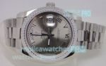Replica Rolex Oyster Perpetual Day-Date Silver Roman Dial SS Watch